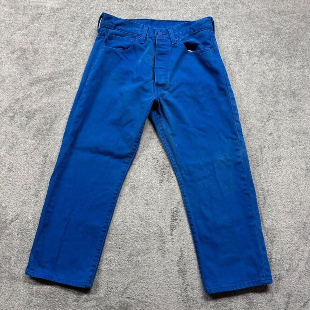 Levi's 501 Blue Mens‎ Measured 29x23 Button Fly READ DESC